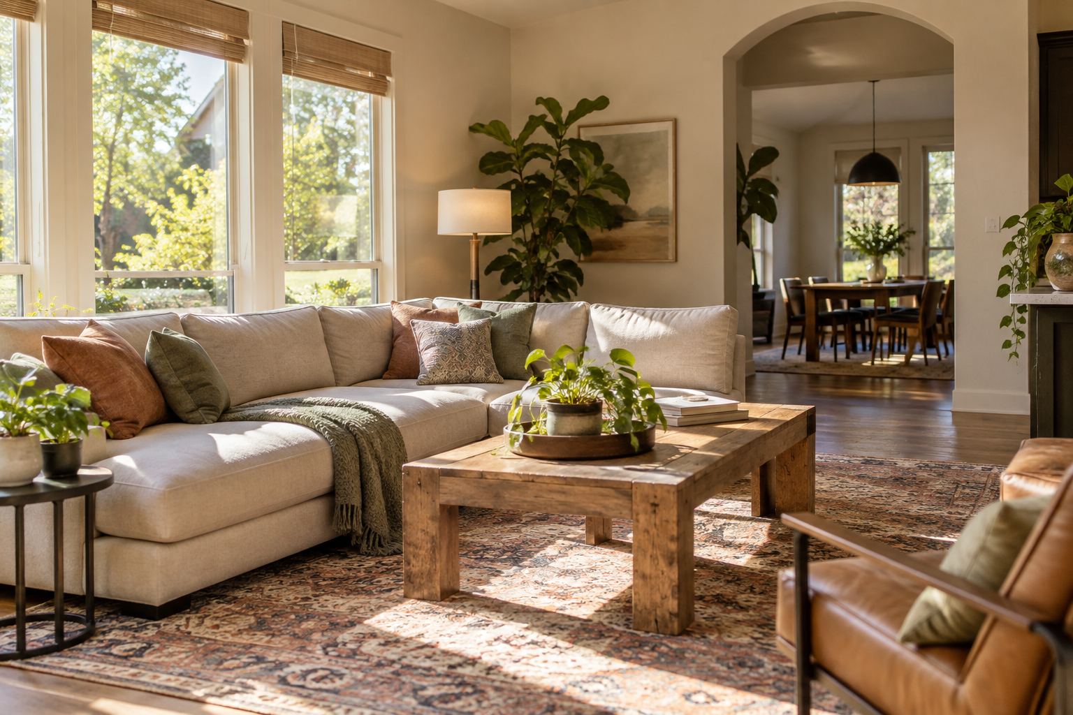 A cozy Weatherford living room, illustrative